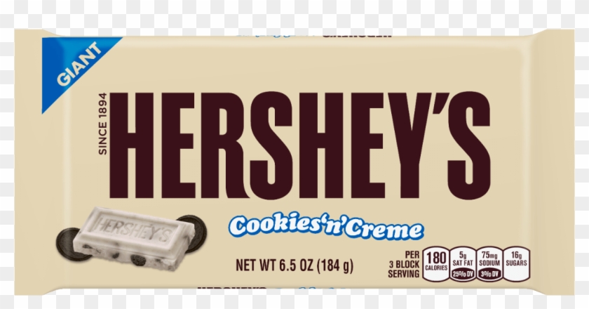 Hersheys Cookies & Cream Giant Bar - Hershey's Cookies N Creme Snack Size 293g Clipart #4820254