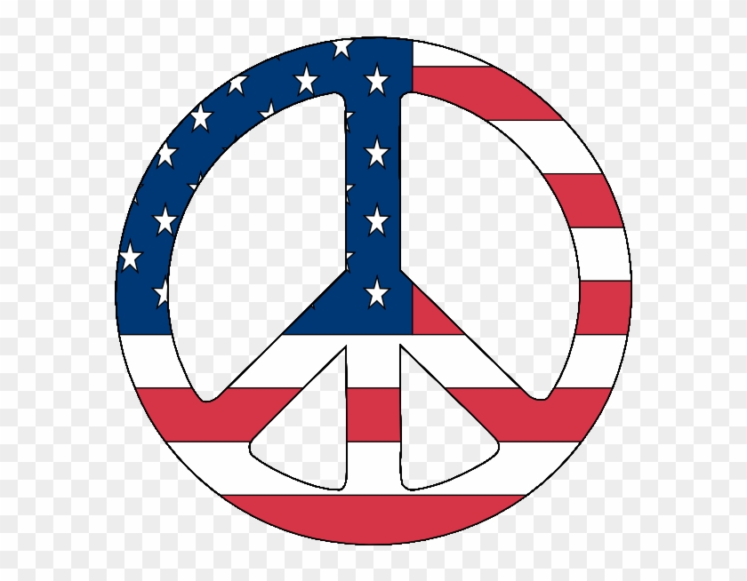 Scalable Vector Graphics Us Flag Peace Symbol Scallywag - Peace Symbols Clipart
