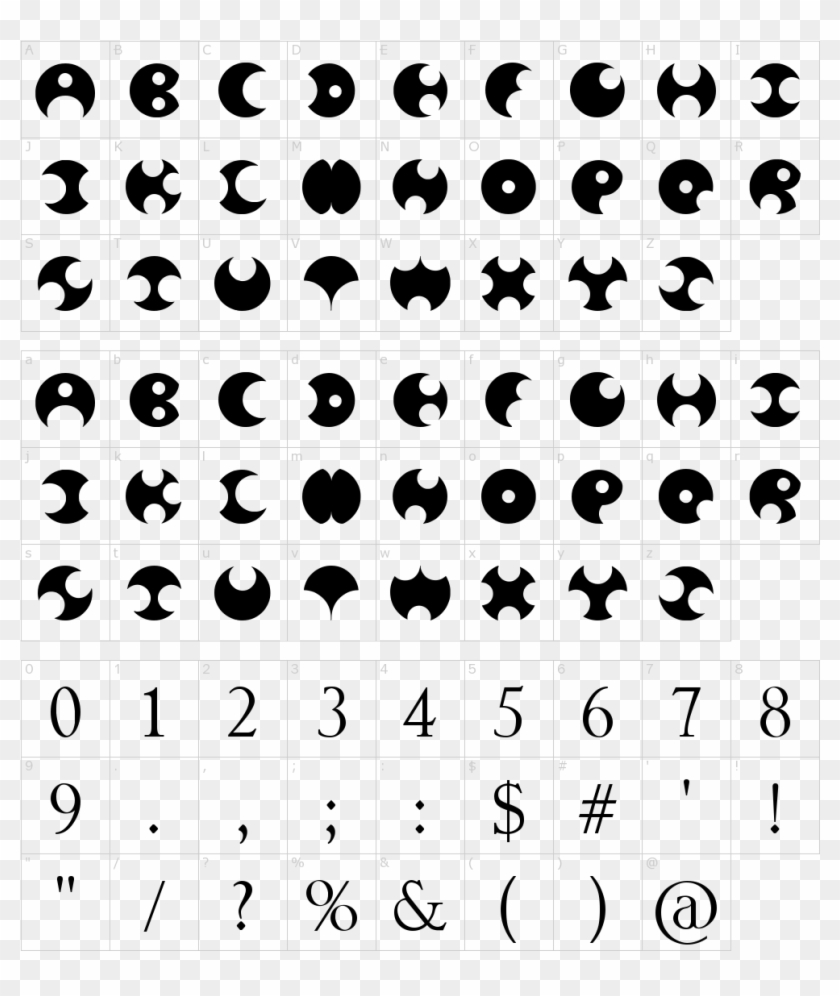 Font Characters - Something Strange Font Clipart