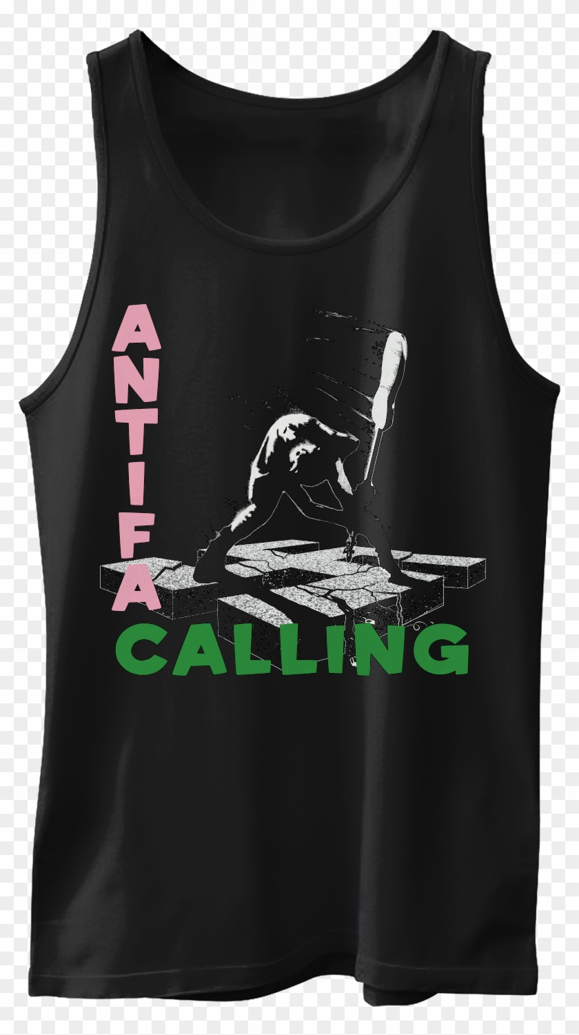 Antifa Calling Vest - Active Tank Clipart #4820599