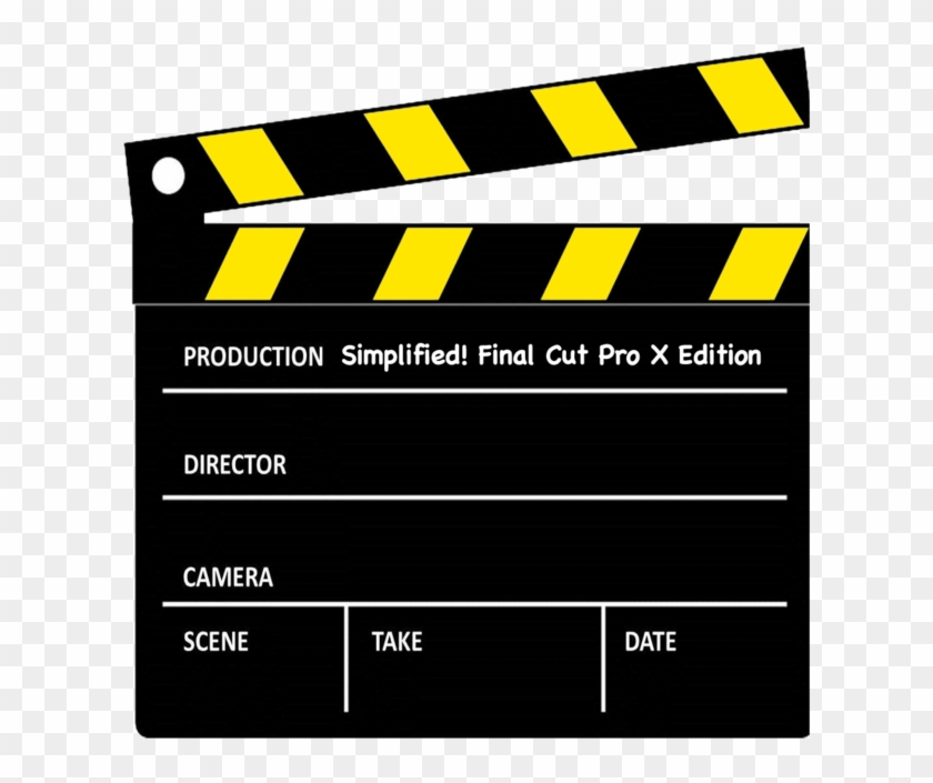 Simplified Final Cut Pro X Edition 4 - Movie Clapper Board Clip Art - Png Download