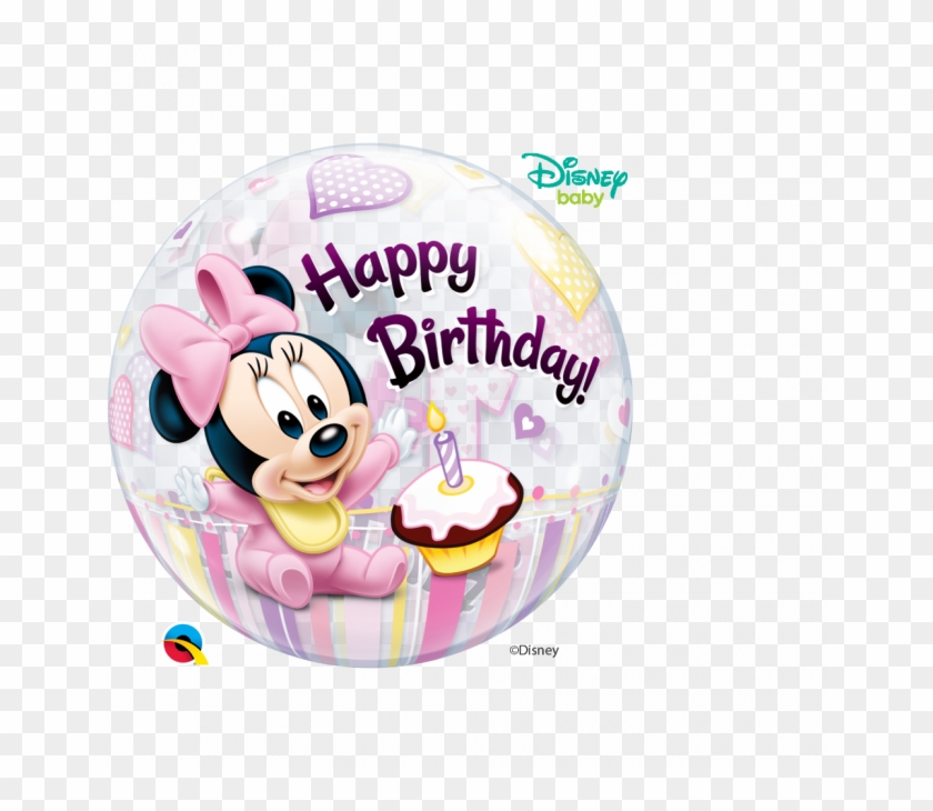 Happy 1st Birthday Girl Minnie Mouse , Png Download - Baby Minnie Mouse Balloon Clipart #4822278