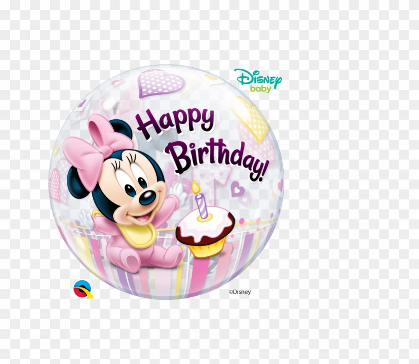 Happy 1st Birthday Girl Minnie Mouse , Png Download - Baby Minnie Mouse Balloon Clipart