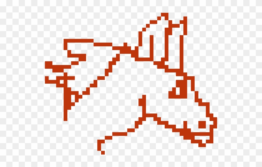 Ugly Donkey Horse Head - Orange Clipart