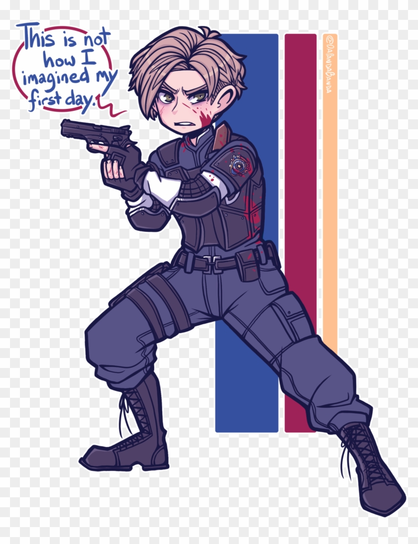Donald Duck Curses In My Comics I'm So Excited For - Leon Kennedy Resident Evil 2 Remake Clipart #4824685