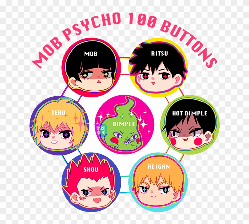Mob Psycho 100 Buttons Note - Astor Piazzolla Clipart