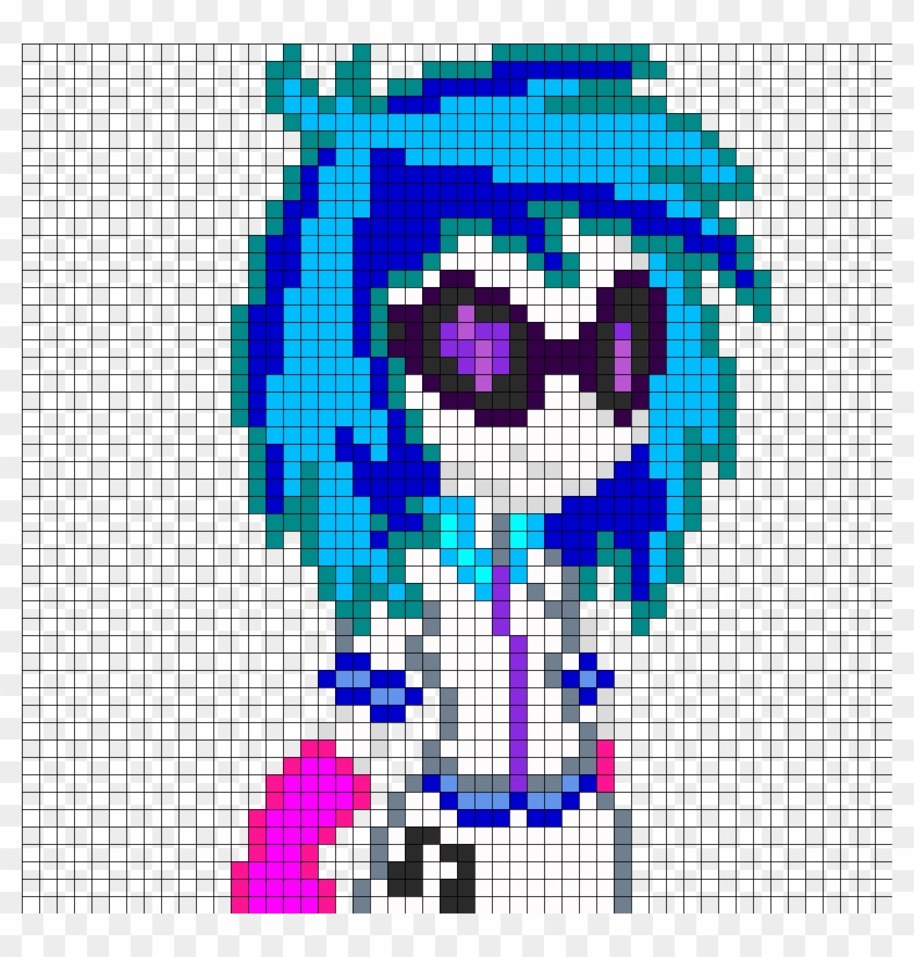 Equestria Girls Vinyl Scratch Part1 Perler Bead Pattern - Creative Arts Clipart