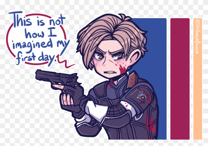 Donald Duck Curses In My Comics I'm So Excited For - Leon Kennedy Resident Evil 2 Remake Clipart #4826454