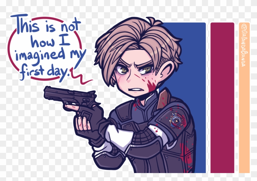 Donald Duck Curses In My Comics I'm So Excited For - Leon Kennedy Resident Evil 2 Remake Clipart