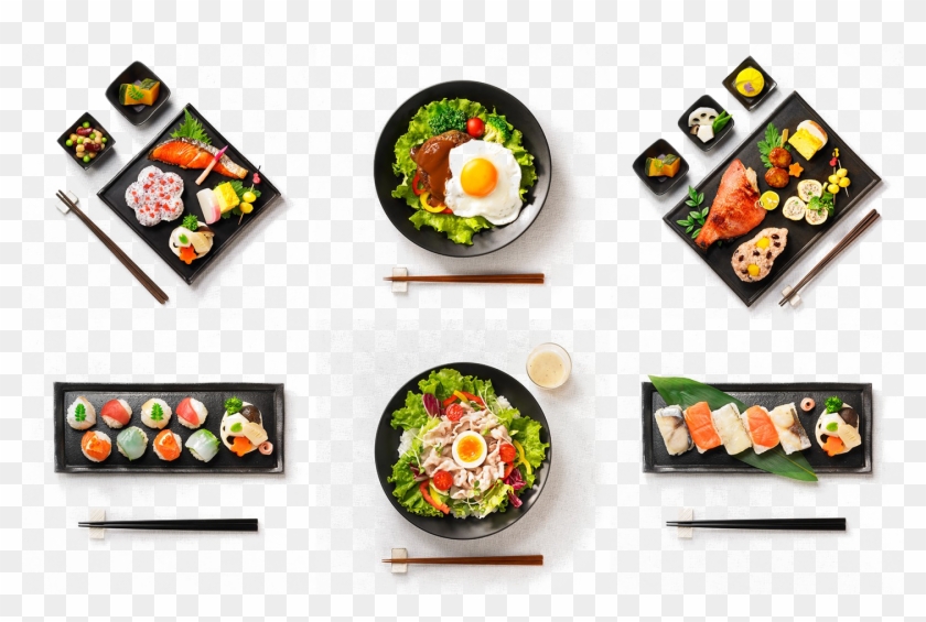 Japan Cuisine Png Clipart - Japanese Food Png Top View Transparent Png #4826606