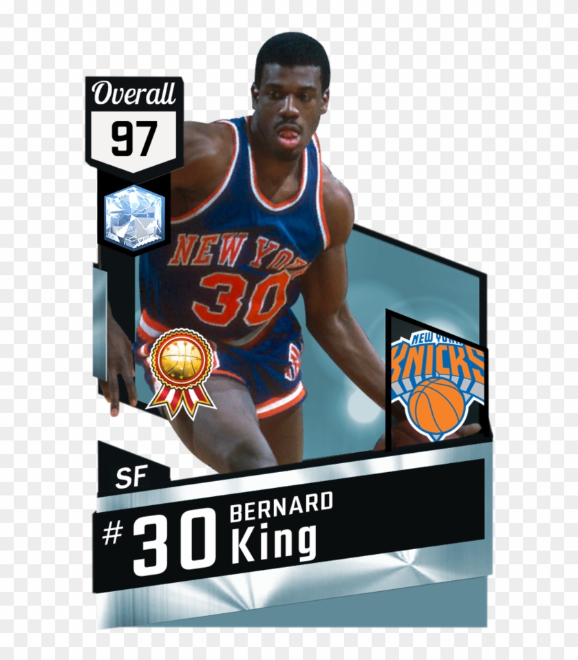 '85 Bernard King Myteam Diamond Card - Steph Curry 2k18 Rating Clipart #4826652