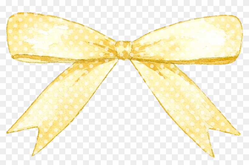 #yellow #bow #vintage - Ivory Clipart