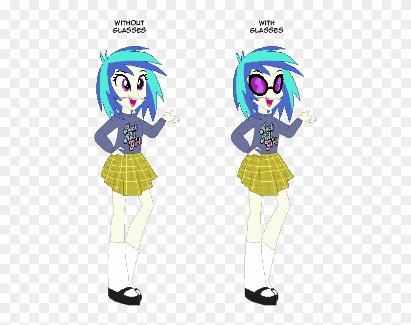 Human Vinyl Scratch As Darla Sherman - Cartoon Clipart #4826820