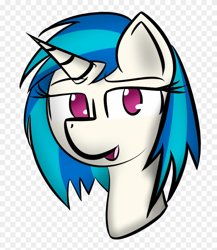 Vinyl Scratch Headshot - Cartoon Clipart