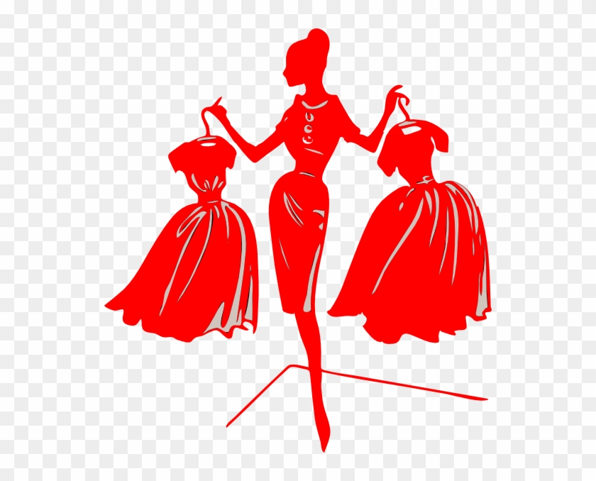 Red Dress Clip Art - Fashion Clip Art - Png Download