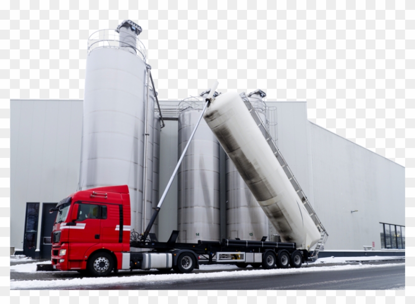 Silo & Silo Feeding System - Trailer Truck Clipart #4828938