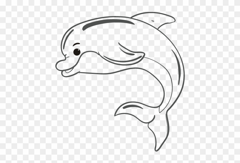 Dolphin Jumping - Common Bottlenose Dolphin Clipart #4828998
