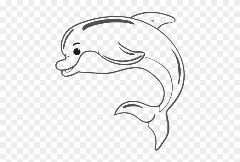 Dolphin Jumping - Common Bottlenose Dolphin Clipart
