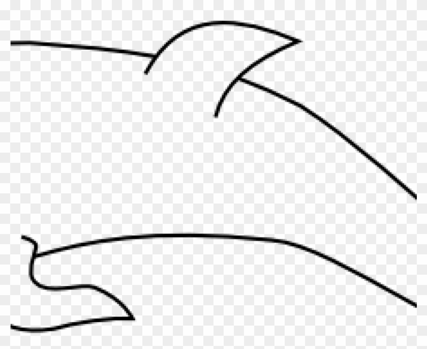 Dolphin Clipart Black And White Dolphin Clip Art At - Line Art - Png Download #4829133