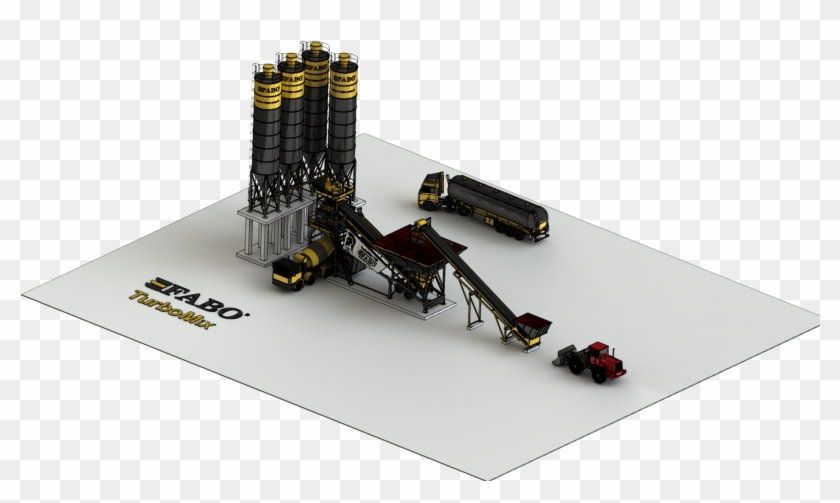 Turbomi̇x Twi̇nshaft Ön Besleme 4 Si̇lo - Scale Model Clipart