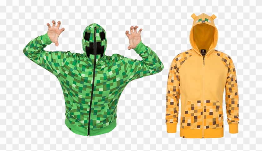 A More Relaxed Dresscode Than A Full-on Costume Might - Minecraft Creeper Hoodie Clipart