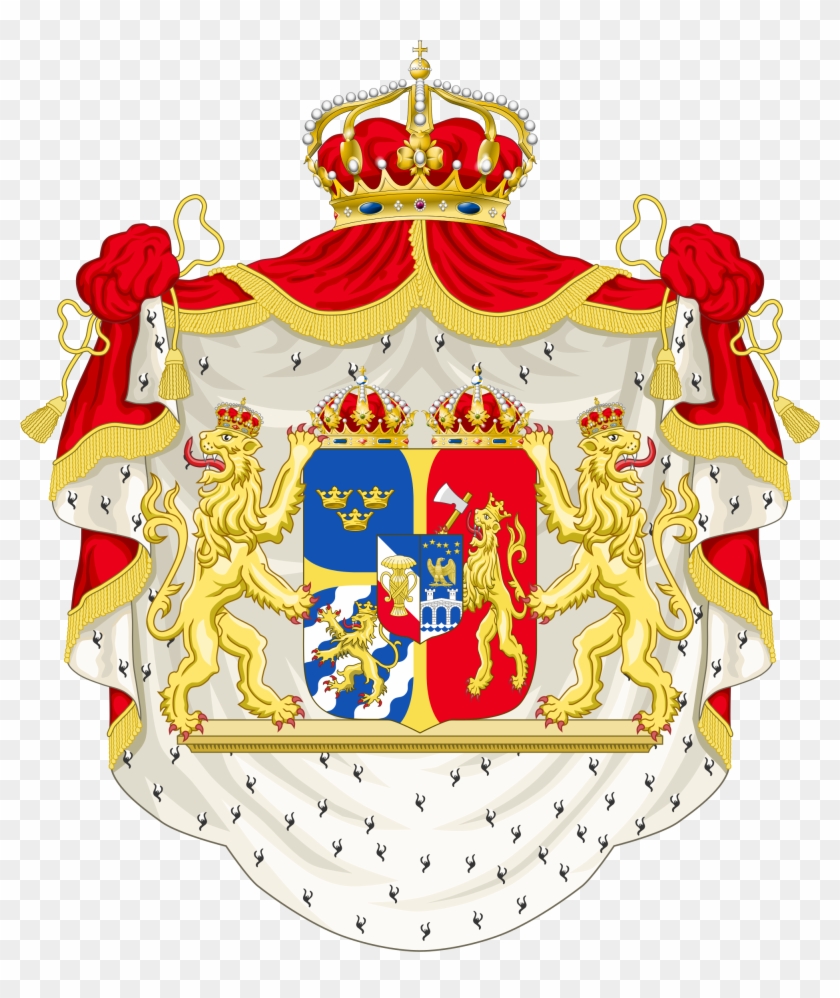 Coat Of Arms Of The Union Between Sweden And Norway - Sweden Coat Of Arms Png Clipart #4830005
