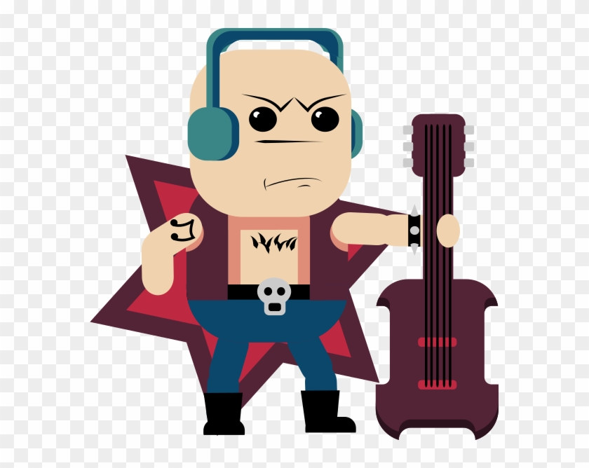 Surf Your Awesome Guitar On The Sound Waves As You - Cartoon Clipart #4830038