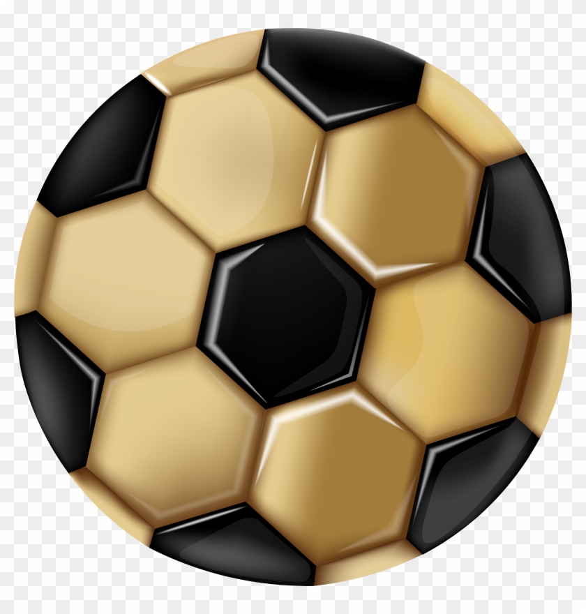 Soccer Ball Gold Transparent Image - Dribble A Soccer Ball Clipart #4830335