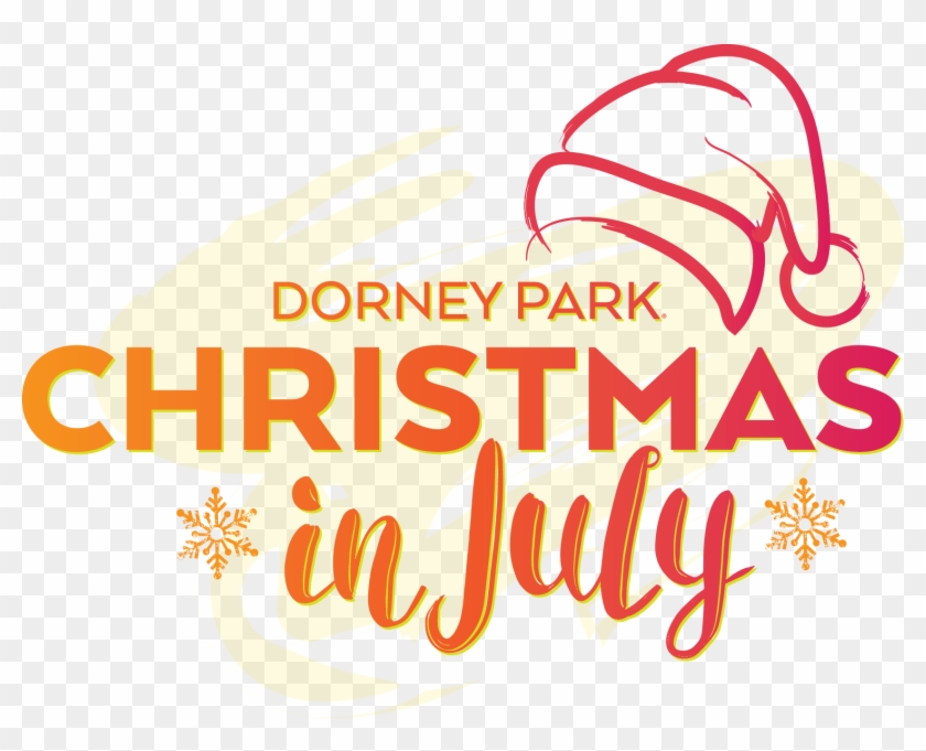 Dorney Park Christmas In July - Calligraphy Clipart