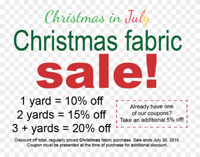 Christmas In July Sale Sign - Graphic Design Clipart #4830710