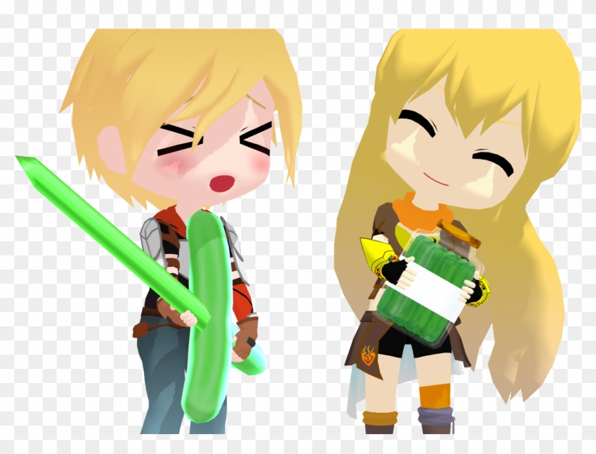 Pickled Cucumber Sword Art Jar Chibi - Mmd Pickle Clipart