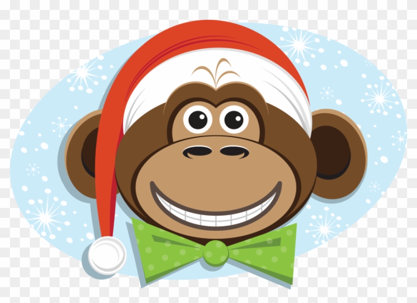 Retiring Stamps = Christmas In July - Monkey With Top Hat Clipart