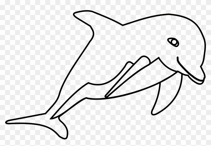 Png - Dolphin Clipart Black And White Transparent Png
