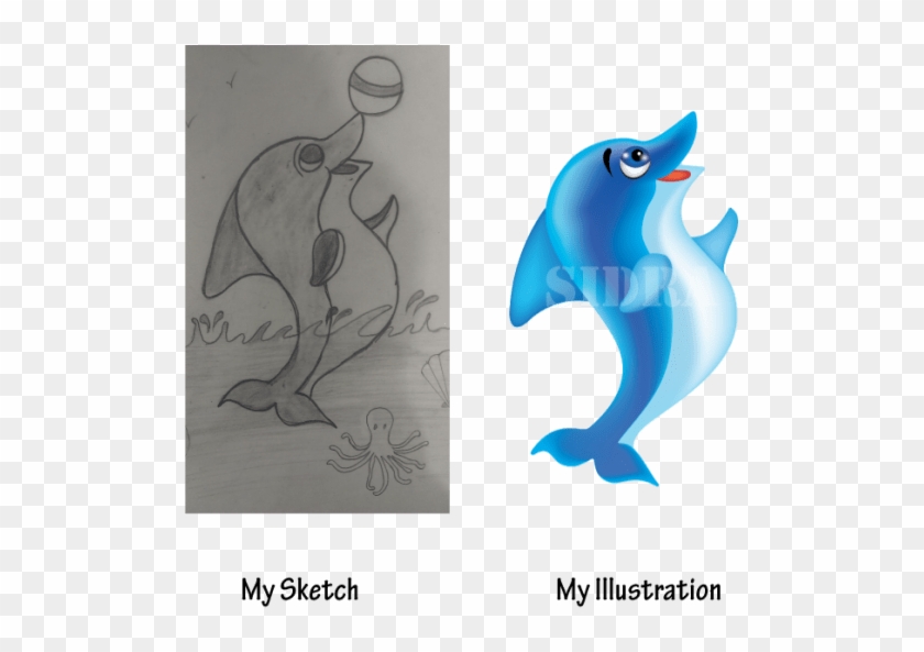 Redraw, Trace,convert Logo Into Vector - Common Bottlenose Dolphin Clipart #4831677