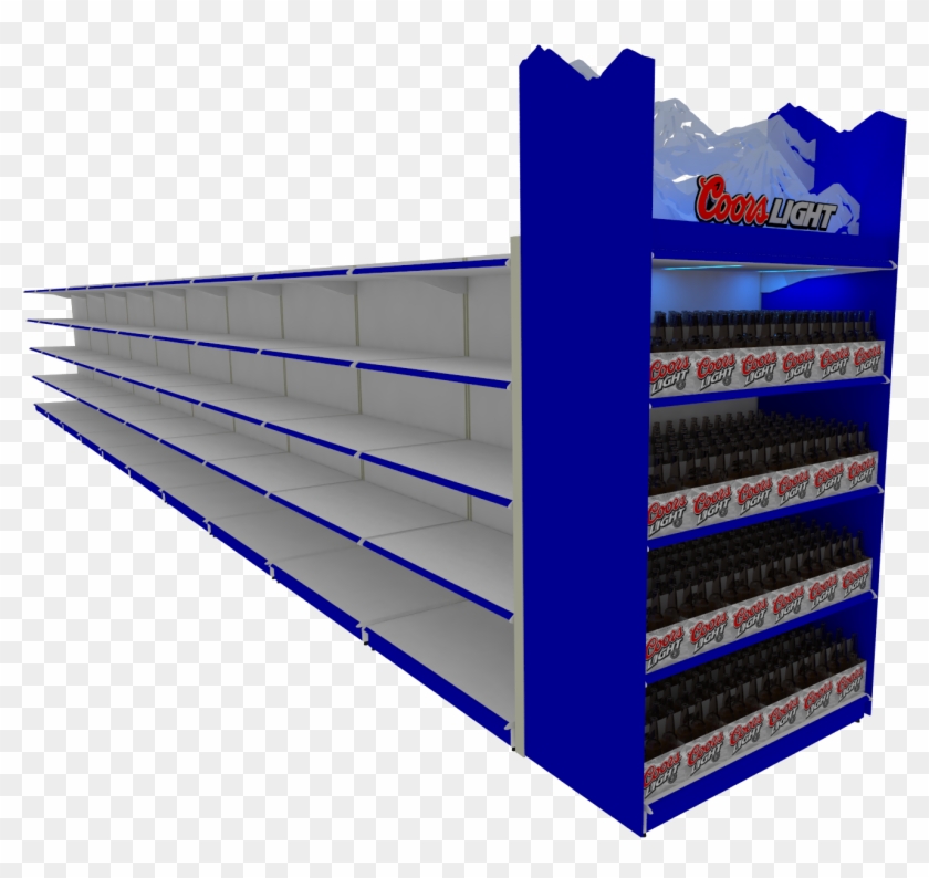 Coors Light Supermarket End Cap - Shelf Clipart #4832166