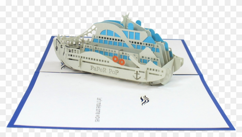 Party Boat Pop Up Card - 3d Pop Up Boat Clipart
