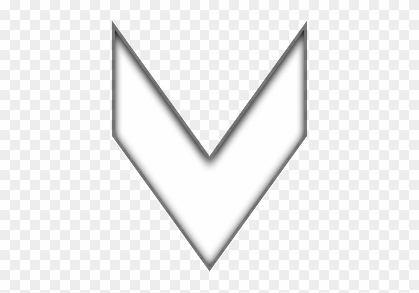 Silver Arrow Down - Triangle Clipart #4832316