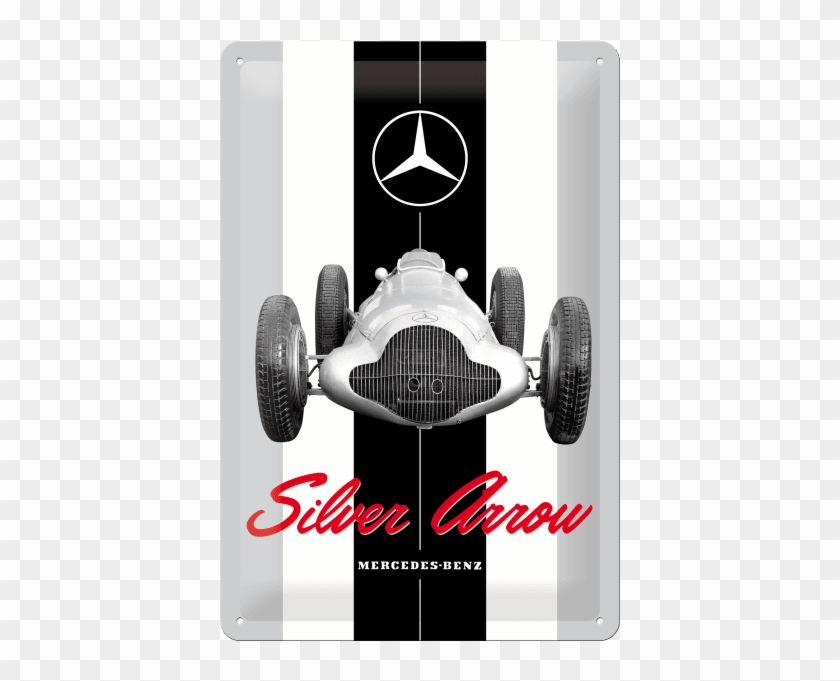 Nostalgic Art Tin Sign Mercedes Benz Silver Arrow 20 - Amg Clipart #4832626