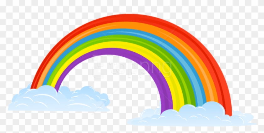 Free Png Rainbow With Clouds Png Images Transparent - Arcoiris Dibujo Png Clipart #4832873