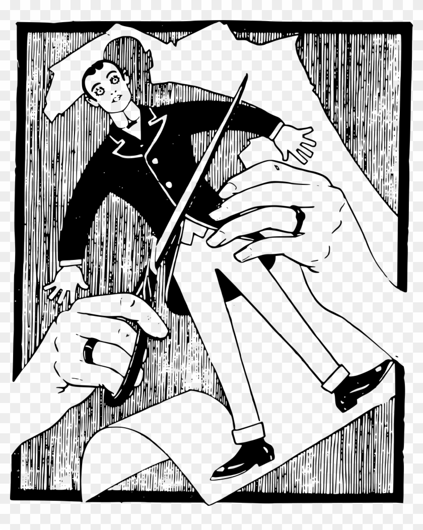 This Free Icons Png Design Of Woman Cuts Out Man - Cartoon Clipart