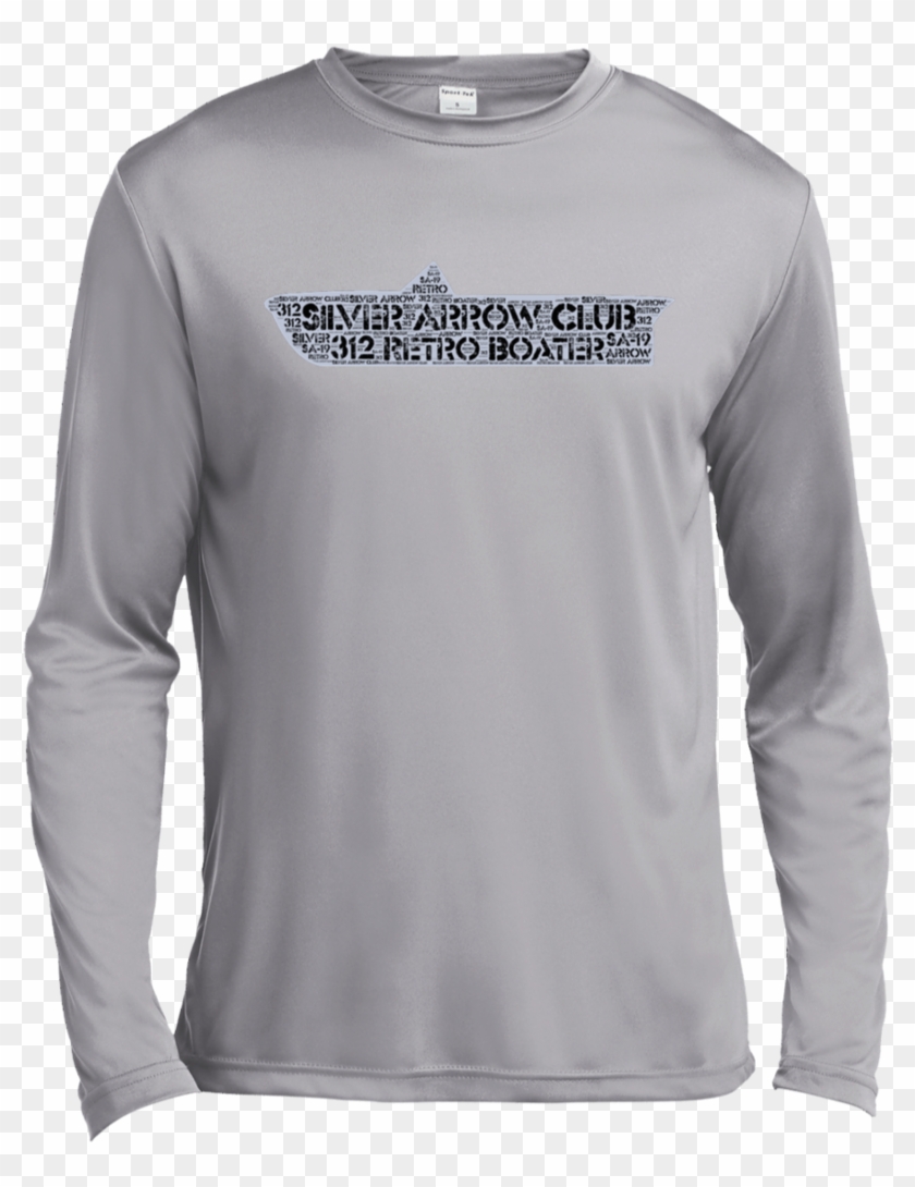Silver Arrow Club By Retro Boater Tst350ls Sport Tek - Shirt Clipart