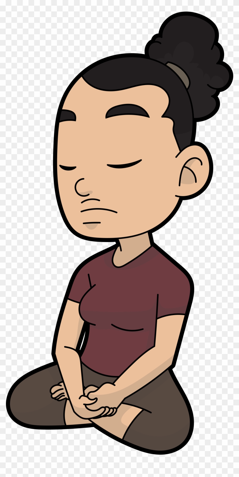 Clip Art Free Stock File Concentrating Cartoon Woman - Cartoon - Png Download