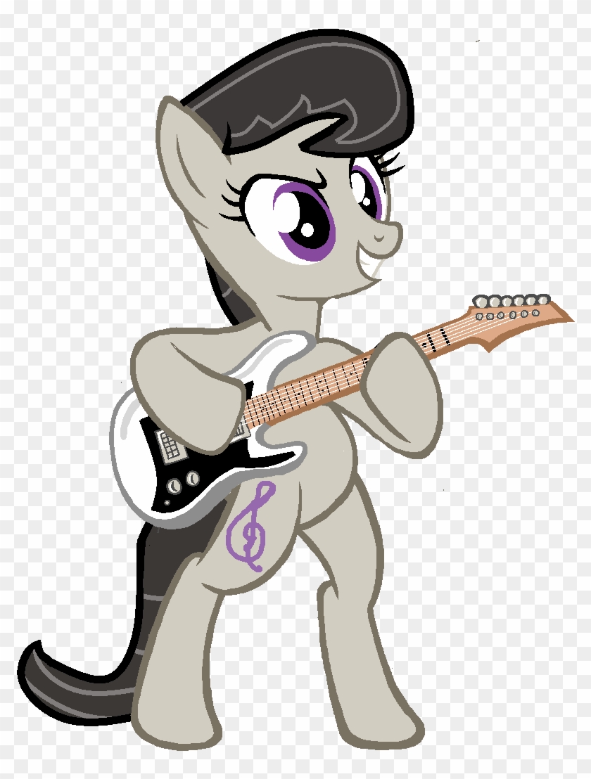 Grapefruitface1, Derpibooru Exclusive, Guitar, Octavia - Cartoon Clipart #4833125