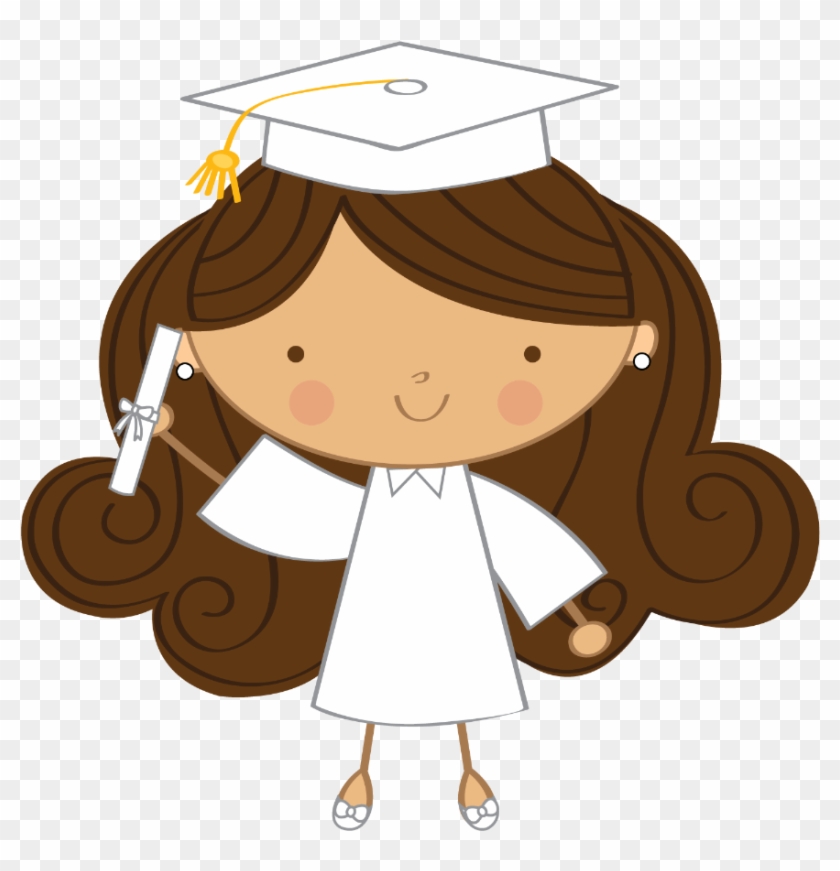 Graduation Clipart Scrapbook - Graduate Girl Cartoon Png Transparent Png #4833271