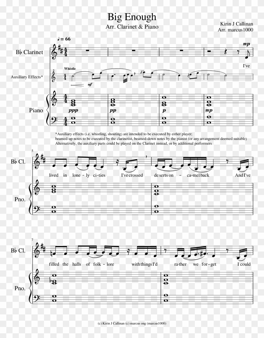 Big Enough - Orpheus In The Underworld Clarinet Clipart