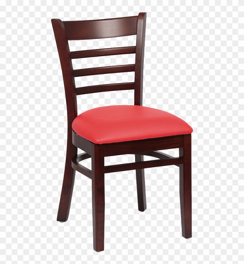 Royal Industries Ladder Back Cushion Seat Walnut Finish - 5200 Paged Clipart