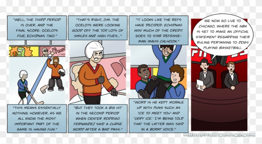 Kept The Player Names From The Original Comic, Even - Cartoon Clipart