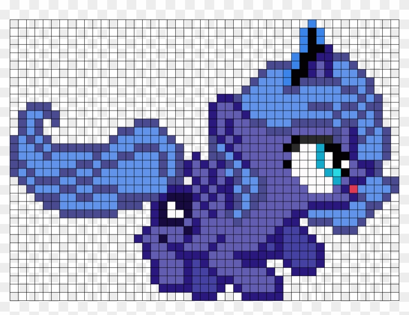Silly Princess Luna Filly Perler Bead Pattern / Bead - Modele Pixel Art My Little Pony Luna Clipart