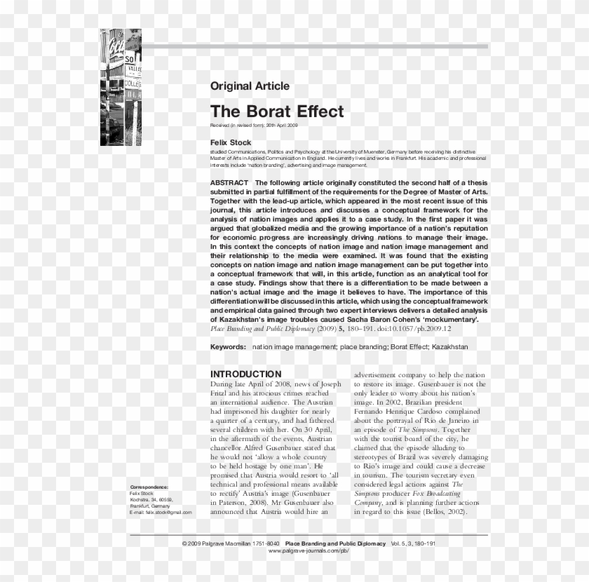 Pdf - Place Branding And Public Diplomacy Pdf Clipart #4834880