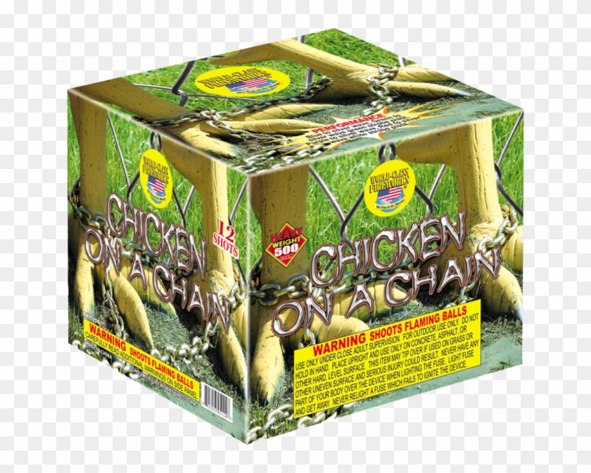 Chicken On A Chain - Carton Clipart #4835126